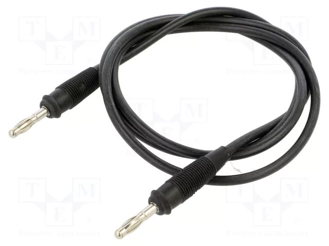 Test lead; 60VDC; 30VAC; 16A; banana plug 4mm,both sides; Len: 1m HIRSCHMANN T&M SML100/1SW
