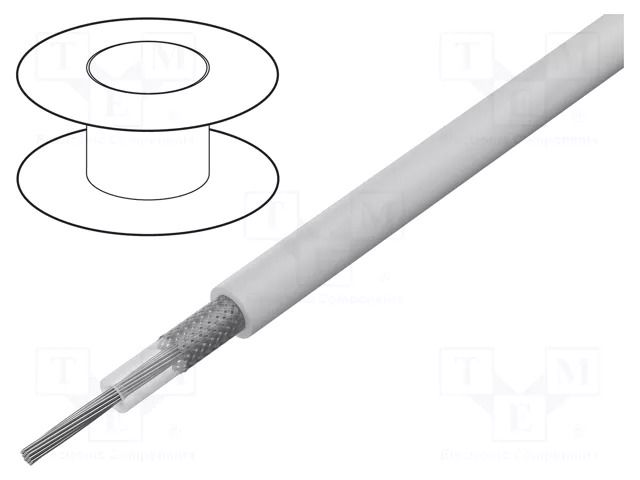Wire: coaxial; RG58; stranded; Cu; PVC; white; 100m; Øcable: 4.95mm BELDEN MRG5800.12100