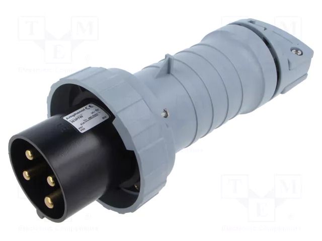 Connector: AC supply 3-phase; plug; male; 63A; 500VAC; IP&S; IP69K AMPHENOL 2CMA166788R1000