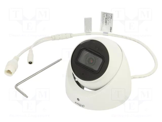 Camera: CCTV IP; Dim: Ø106x93.6mm; white-black; -40÷60°C; IP67 DAHUA 6923172541383