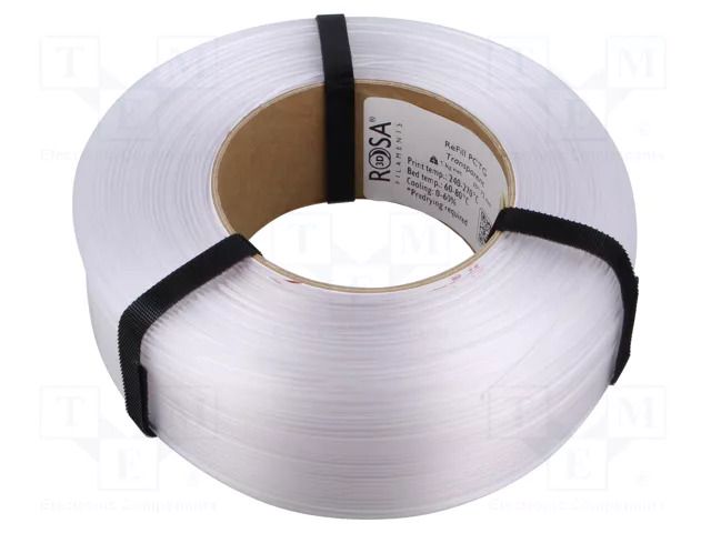 Filament: PCTG; 1.75mm; transparent; 240÷270°C; 1kg; refill ROSA 3D ROSA-4077
