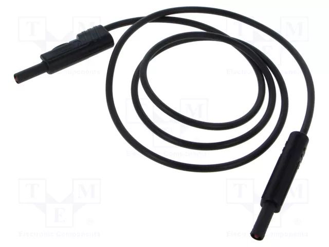 Test lead; 60VDC; 30VAC; 16A; insulated,with 4mm axial socket HIRSCHMANN T&M MLB100/1VSW