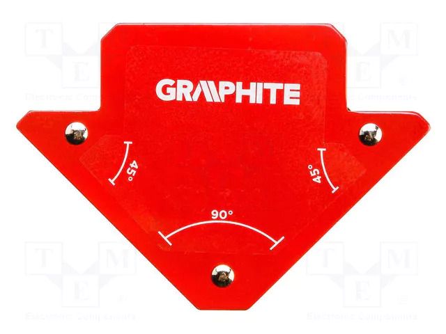 Try square; 82x120x13mm; Kind: welding; magnetic; 11.4kg; arrow GRAPHITE 56H901