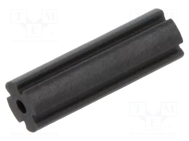 Spacer sleeve; LED; Øout: 3mm; ØLED: 3mm; L: 10mm; black; UL94V-0; PVC BIVAR ELM7-10MM
