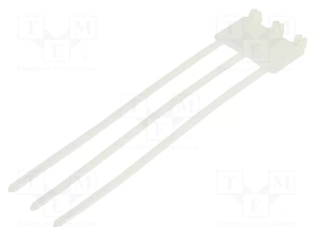 Cable tie; triple loop,with label; L: 185mm; W: 4.8mm; natural ABB TY546MT
