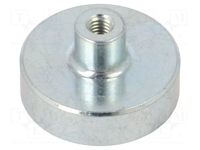 Magnet: permanent; samarium, cobalt; 150N; Ø: 25mm; H: 14mm; steel ELESA+GANTER GN50.2-SC-25-7-M4