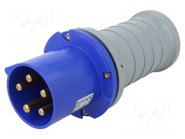 Connector: AC supply 3-phase; plug; male; 63A; 250V; IP&S; IP44 AMPHENOL 2CMA166768R1000