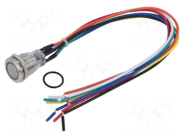 Switch: vandal resistant; Pos: 2; SPDT; 2A/24VDC; IP65; ON-ON; 24VDC E-SWITCH PV4FW30SS-3R5