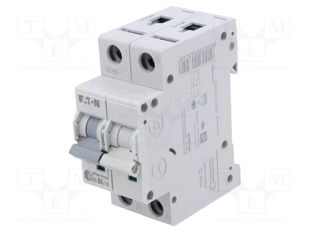 Circuit breaker; 230/400VAC; Inom: 6A; Poles: 1+N; Charact: B; 6kA EATON ELECTRIC HN-B6/1N