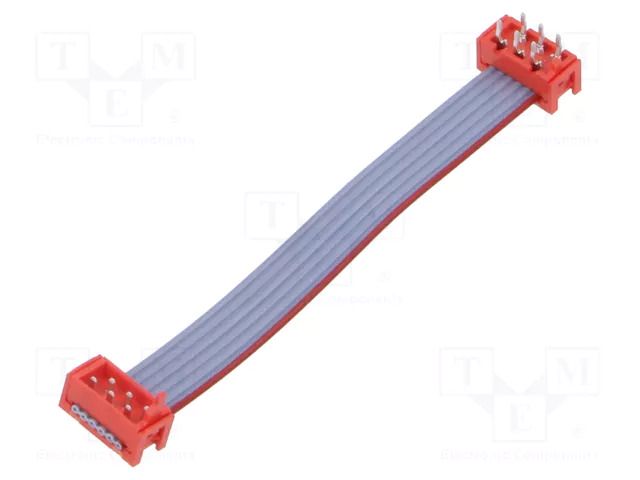 Ribbon cable with connectors; Tape ph: 1.27mm; PIN: 6; Len: 0.075m TE Connectivity 2205069-1