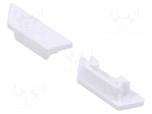 Cap for LED profiles; white; 20pcs; ABS; ARC12 TOPMET TOP.B2960001