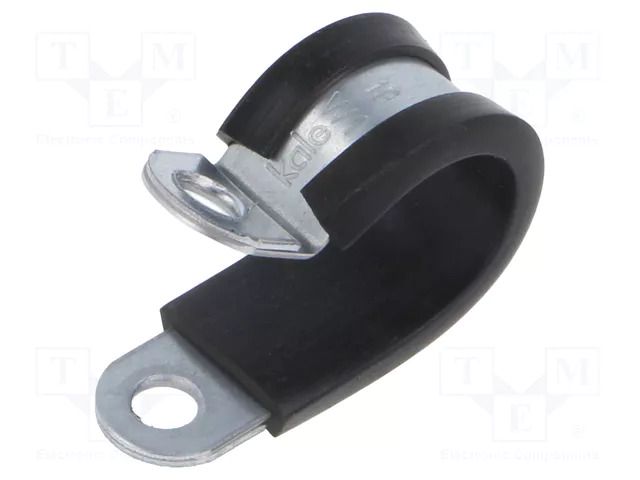 Fixing clamp; ØBundle : 19mm; W: 15mm; steel; Cover material: EPDM KALE CC-D1-19X15-W1EPDM