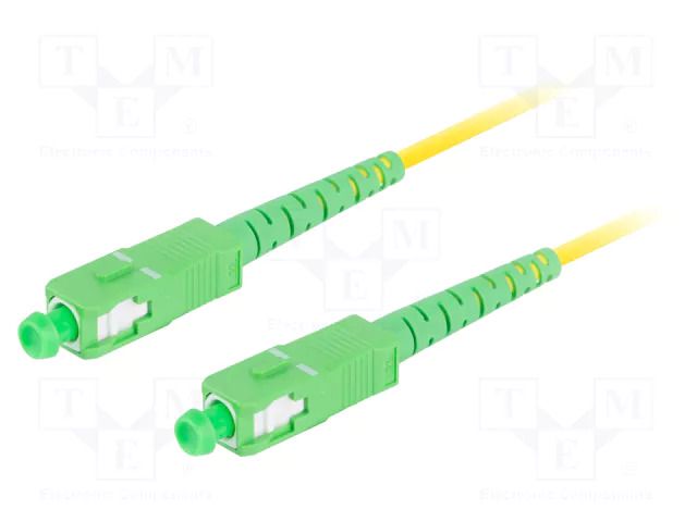 Fiber patch cord; SC/APC,both sides; 1m; 9/125um; LSZH; green LANBERG FO-SASASS11-0010YE