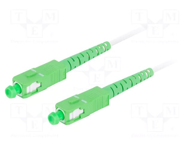Fiber patch cord; SC/APC,both sides; 2.5m; 9/125um; LSZH; green LANBERG FO-SASASS31-0025WH
