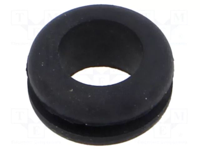 Grommet; Ømount.hole: 10mm; Øhole: 8mm; black; Panel thick: max.2mm ESSENTRA ESS-10284629