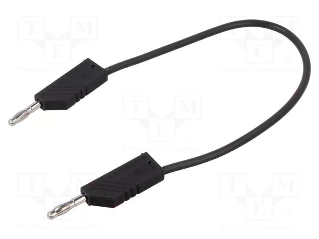 Test lead; 60VDC; 30VAC; 32A; Len: 250mm; black; Material: brass HIRSCHMANN T&M MLN25/2.5SW