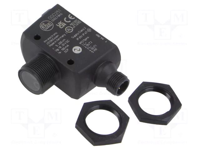 Sensor: laser; distance; Range: 50mm÷2m; 18÷30VDC; ABS,PBT,PPSU IFM ELECTRONIC OGD251