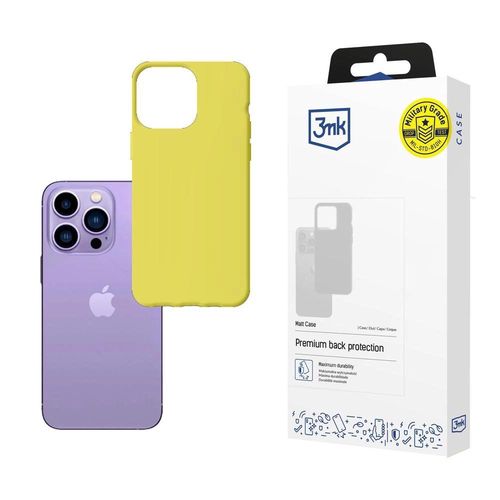 Case for iPhone 14 Pro from the 3mk Matt Case series - lime green, 3mk Protection 5903108476751 5903108476751