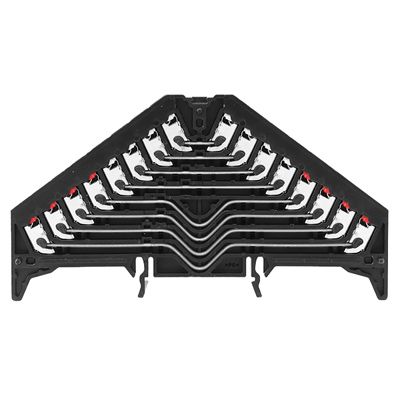 Patch distributor terminal, PUSH IN, 1.5, 250, 8 A, Number of connections: 32, TS 35 x 7.5, black, Colour of operational elements: white-red Weidmuller 1173800000 04032248966424