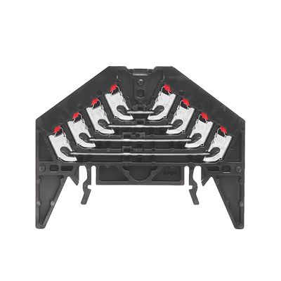 Patch distributor terminal, PUSH IN, 1.5, 250, 10 A, Number of connections: 16, TS 35 x 15, black, Colour of operational elements: red Weidmuller 1173810000 04032248966196