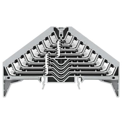 Potential distributor terminal, PUSH IN, 1.5, 250, 17.5 A, Number of connections: 32, Number of poles: 8, TS 35 x 15, grey Weidmuller 1173850000 04032248966233