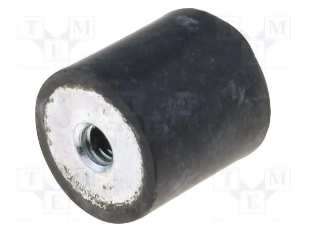 Vibration damper; M10; Ø: 50mm; rubber; L: 50mm; H: 10mm; 2225N; steel ELESA+GANTER DVA3-50-50-M10