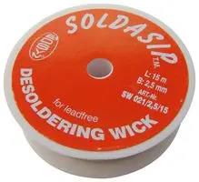 DESOLDERING BRAID, PB-FREE, 2.5MMX15M SW021/2,5/15