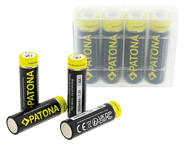 PATONA Mignon Batteries: 4x Battery AA MIGNON LR6 PATONA 2200mAh inkl box, PATONA 1189 4260317092419