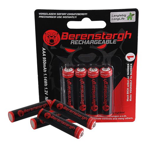 Berenstargh Micro Batteries 4x Battery AAA MICRO LR3 950mAh, PATONA 11906 4055655204187