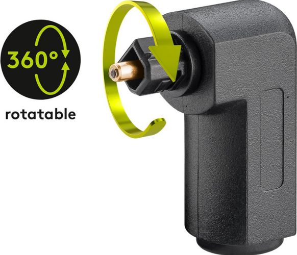 Цифровой/аудио переходник Toslink 90° - Toslink male > Toslink female GOOBAY 11925 4051366119253