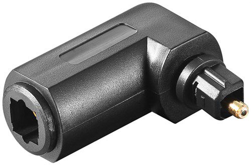 TOSLINK Digital Audio Adapter 90° Angled - 360° rotatable Toslink male > Toslink female 11925