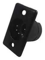 PLUG, XLR, PANEL, BLACK, 5POLE 711-0500
