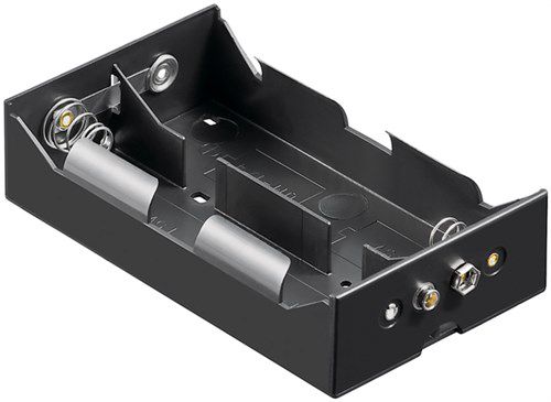 4x D (Mono) Battery Holder, black - Push on 11977