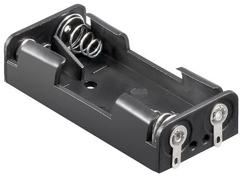 2x AAA (Micro) Battery Holder, black - Solder tail (U) 11988