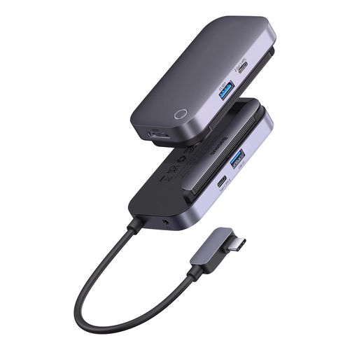 Baseus PadJoy universal USB-C HUB for tablet / smartphone 4in1 USB-C - dark gray, Baseus 6932172613945 6932172613945