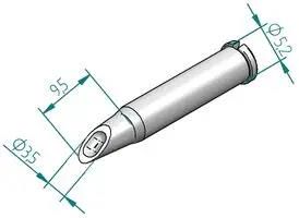 TIP, SOLDERING, SOLDER WELL, 3.5MM 0102WDLF35/SB