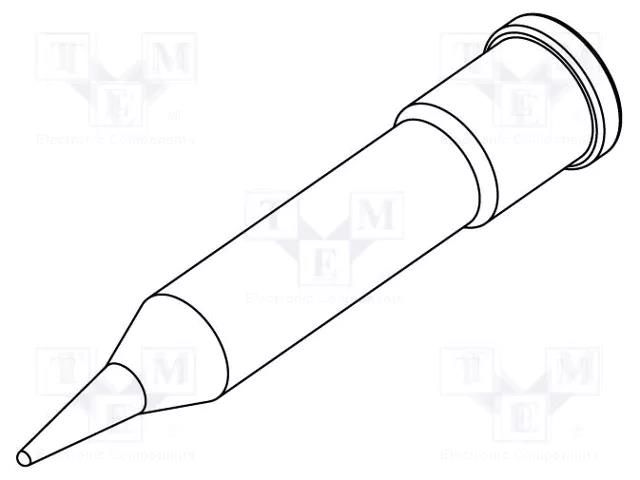 Tip; conical; 0.6mm; for  soldering iron,for soldering station ERSA ERSA-0102PDLF06