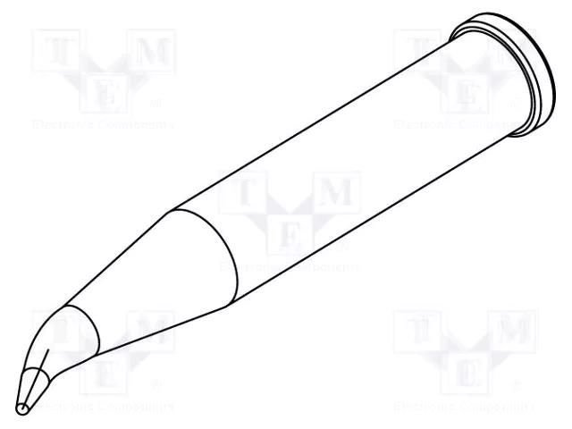 Tip; elongated,bent conical; 0.6mm ERSA ERSA-0102SDLF06L