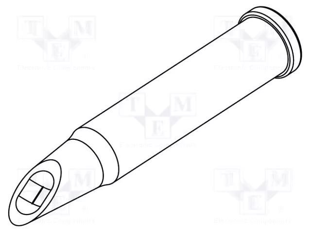 Tip; hoof; 3.5mm; for  soldering iron,for soldering station ERSA ERSA-0102WDLF35