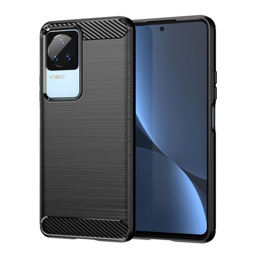Carbon Case for Xiaomi Poco F4 5G flexible silicone carbon cover black, Hurtel 9145576267516 9145576267516