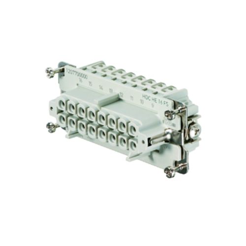 Contact insert (industry plug-in connectors), Female, 500 V, 16 A, Number of poles: 16, Screw connection, Size: 6 Weidmuller 1207700000 04008190136383