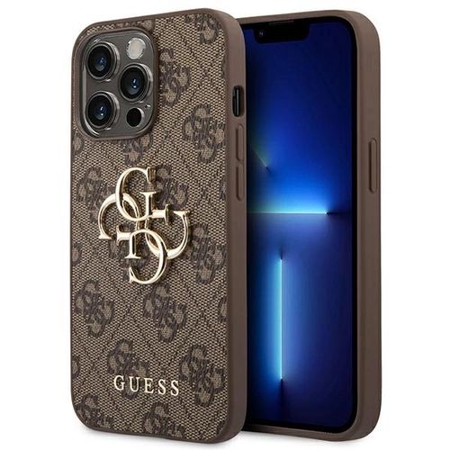 Guess 4G Big Metal Logo Case for iPhone 14 Pro - Brown, Guess 3666339066307 3666339066307
