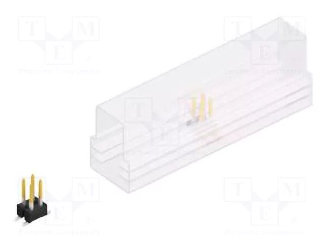 Connector: pin strips; pin header; male; PIN: 4; SMT; 3A; 250V; 2x2 FISCHER ELEKTRONIK SL11SMD0624.SSM