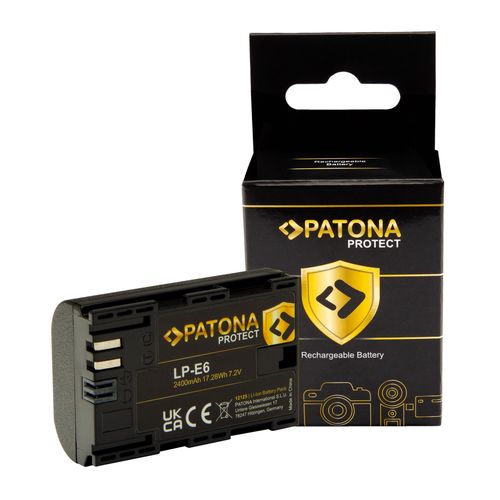 PATONA PROTECT Battery f. Canon LP-E6 LPE6 EOS R EOS 60D 70D 5D 6D 7D Mark III, PATONA 12125 4055655222129