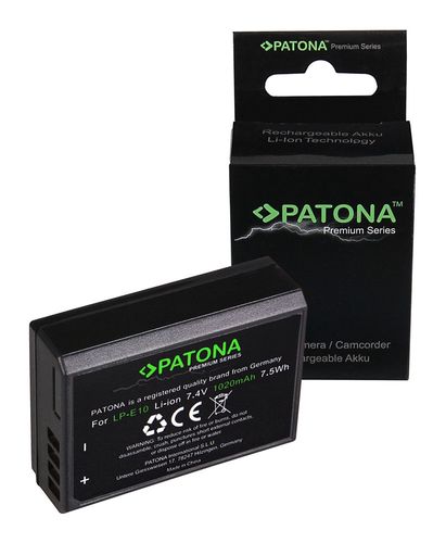  PATONA Premium Battery f. CANON LP-E10 LPE10 EOS1100D EOS 1100D 1200D, PATONA 1213 4260317097926