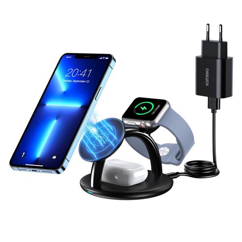 Choetech 3in1 inductive charging station iPhone 12/13/14, AirPods Pro, Apple Watch black (T587-F), Choetech 6932112102713 6932112102713