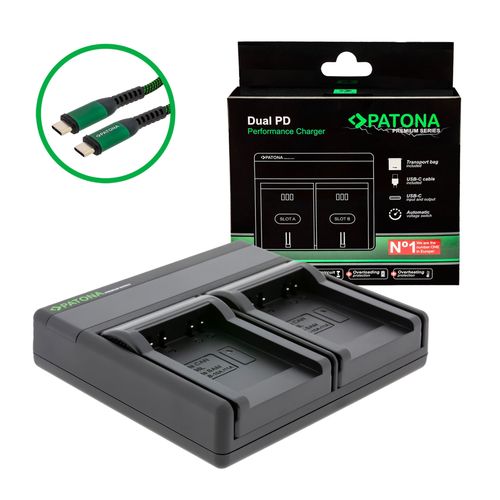  PATONA Premium Dual PD Performance charger for Canon SLB-10A incl. USB-C input/output, PATONA 121506 4055655242264