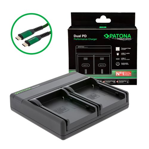  PATONA Premium Dual PD Performance charger for Canon BP-915 incl. USB-C input/output, PATONA 121510 4055655242288