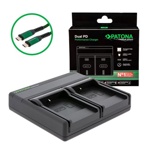  PATONA Premium Dual PD Performance charger for Casio NP-40 incl. USB-C input/output, PATONA 121524 4055655242356