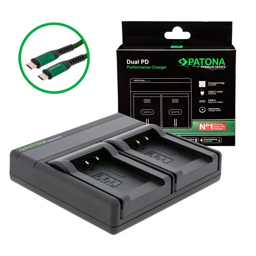  PATONA Premium Dual PD Performance charger for Minolta NP-900 incl. USB-C input/output, PATONA 121584 4055655242592